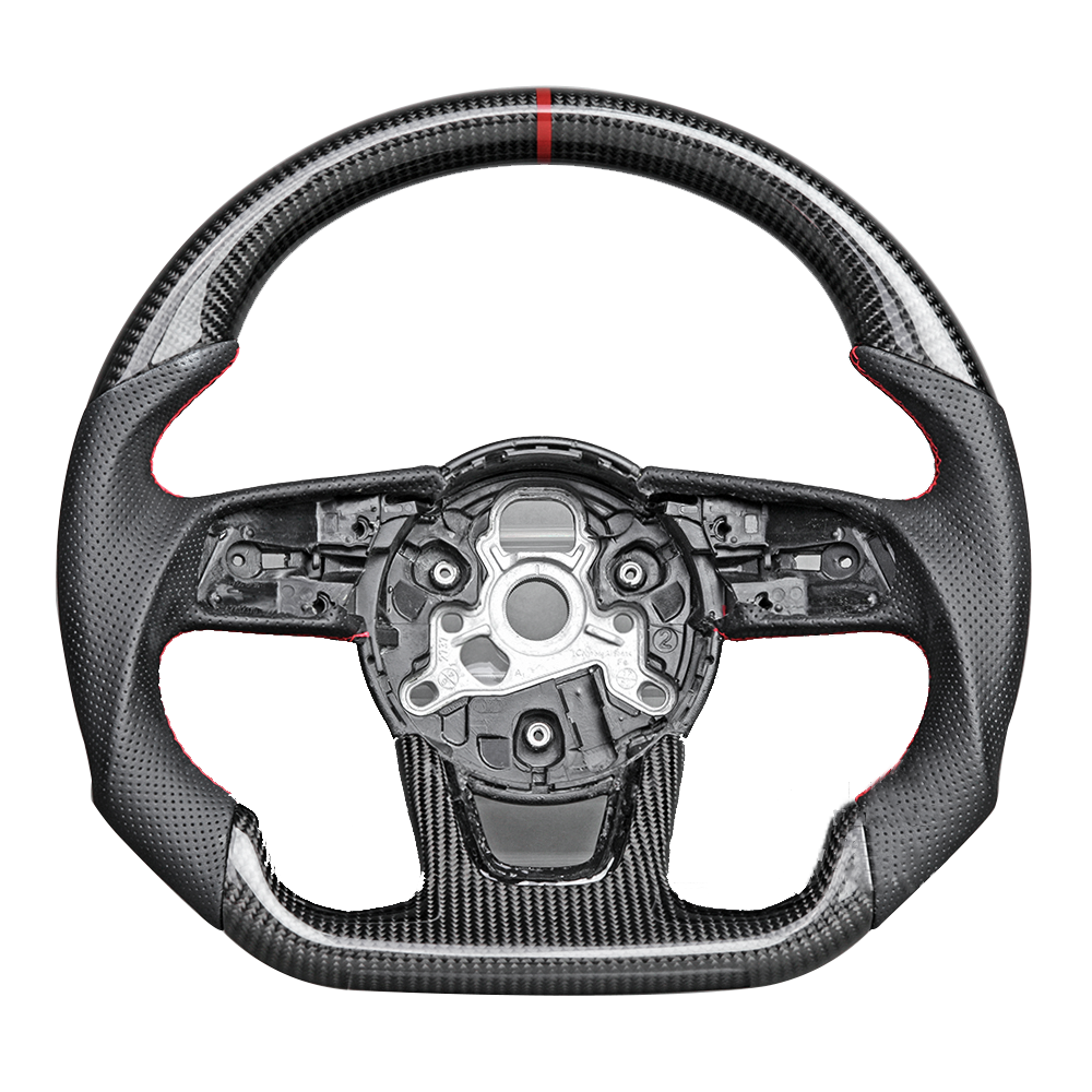 Carbon Fibre Steering Wheel For Audi B9 S3 S4 S5 RS3 RS4 RS5 RS6 2017-2021